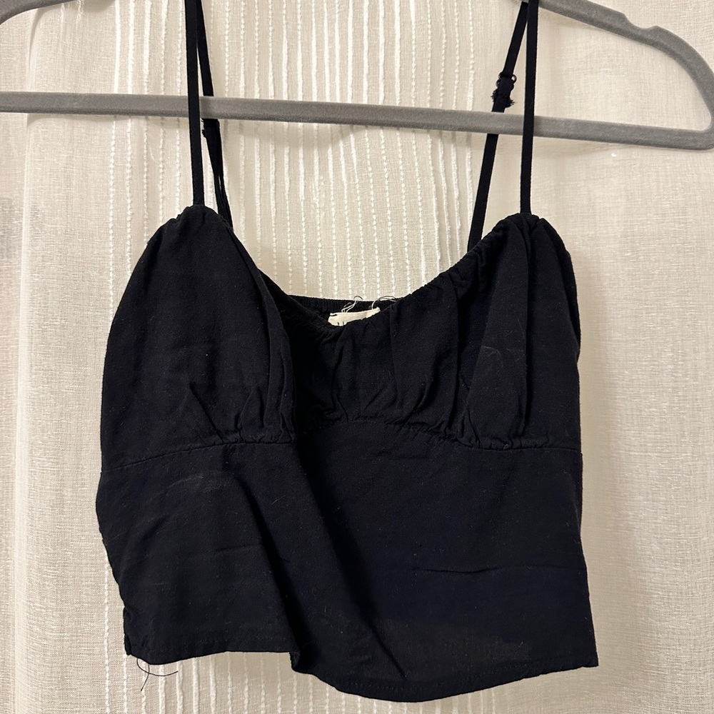 LA HEARTS PacSun Black Sweetheart Crop Top